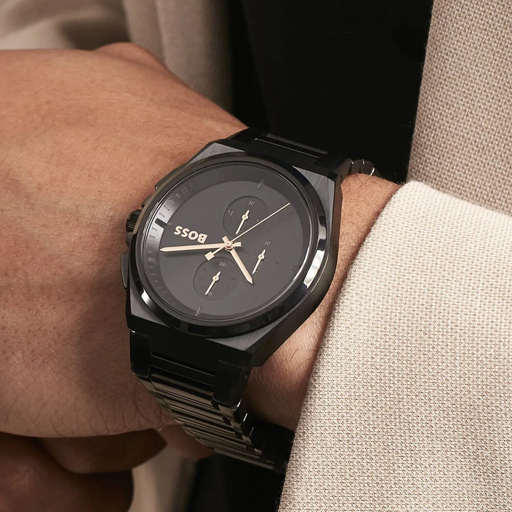Montre HUGO BOSS Pour Hommes Steer 1514068 Noire