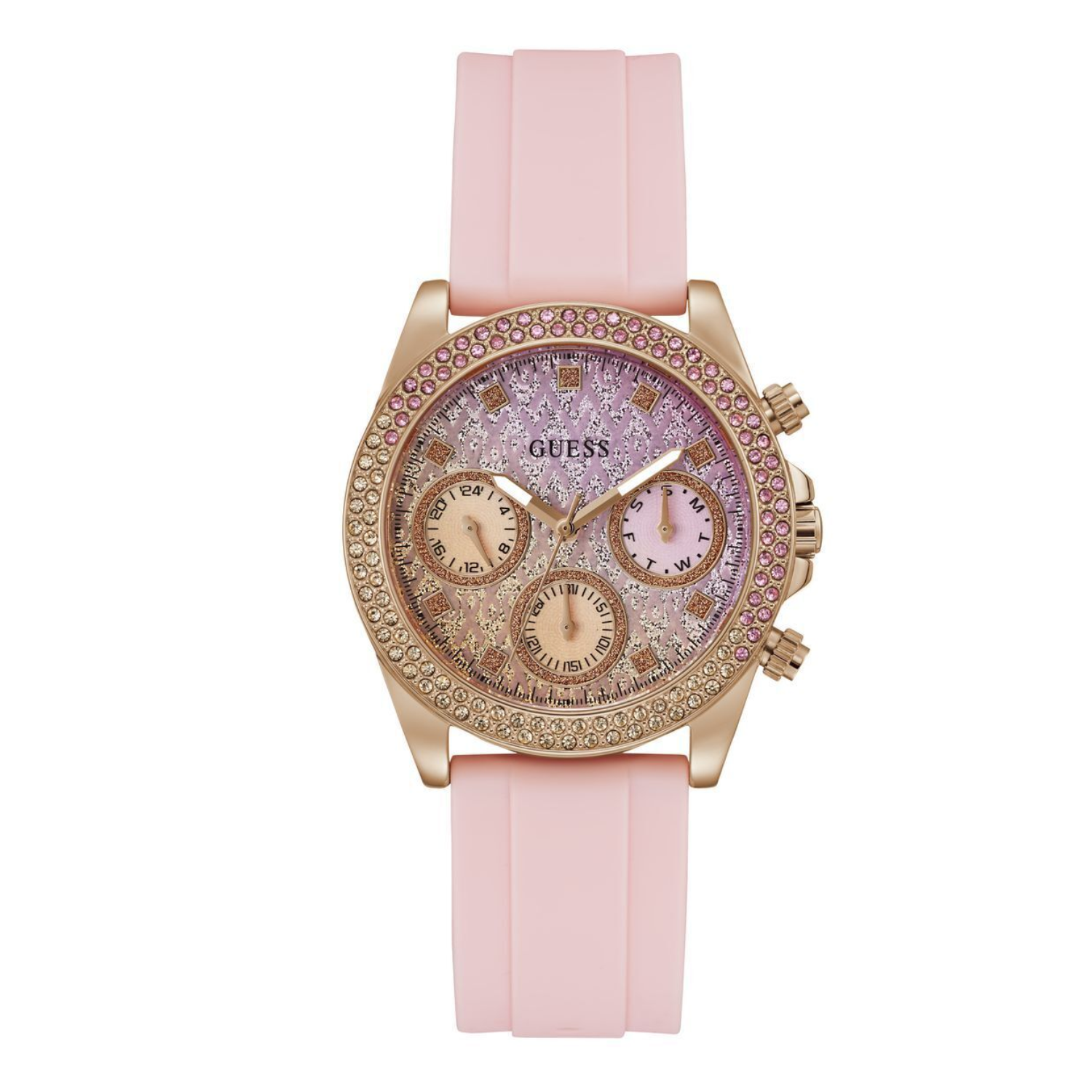 Guess Montre Femme Brillant Rose GW0032L4