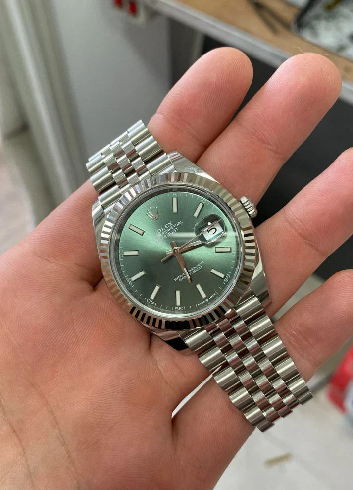 Datejust 41mm Mint Green jubilée Pour Homme
